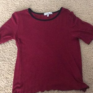 maroon shirt short sleeve